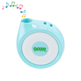 The aqua teal Ooze Movez speaker vape has colorful music notes playing