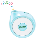The arctic blue Ooze Movez speaker vape has colorful music notes playing