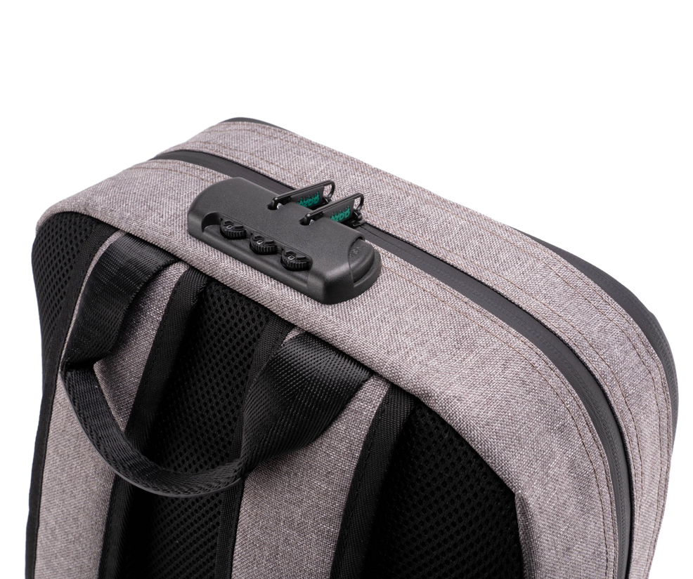 Gray Smell Proof Smoking Backpack with Lock Ooze