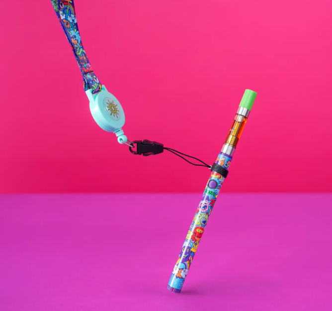 Hype Engine Twist Slim Pen 2.0 with a Hype Engine lanyard attached