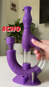A quick overview of the Ooze Echo silicone and glass 4-in-1 hybrid water pipe