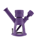 Purple silicone Hyborg bong with the bowl attachment inserted