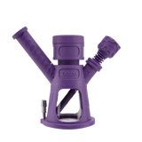 Purple silicone Hyborg bong with the bowl attachment inserted