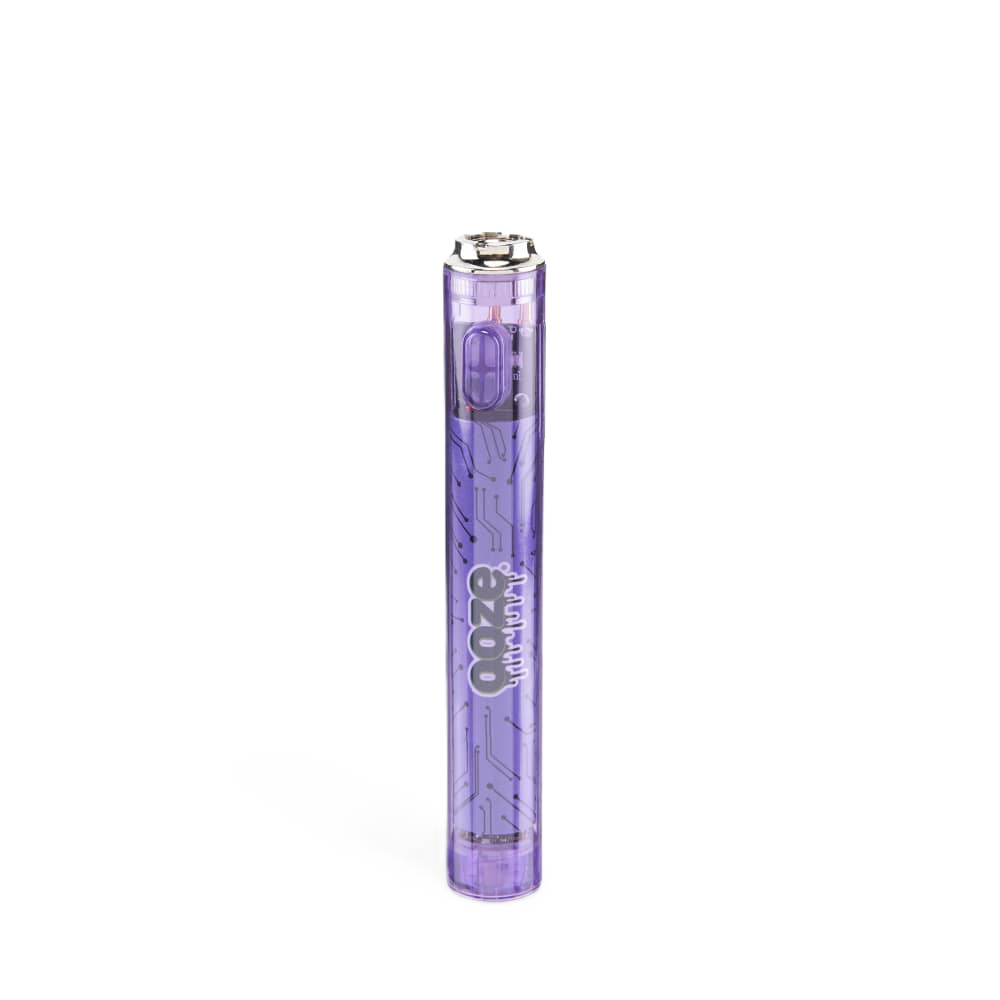 Slim Clear Series Transparent 510 Vape Battery Ultra Purple Ooze Slim Clear Series Transparent 510 Vape Battery Ultra Purple Ooze