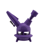 Purple silicone UFO bong with bowl attachment inserted