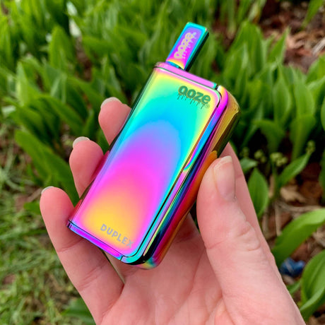 Holding up a rainbow Duplex Pro outside