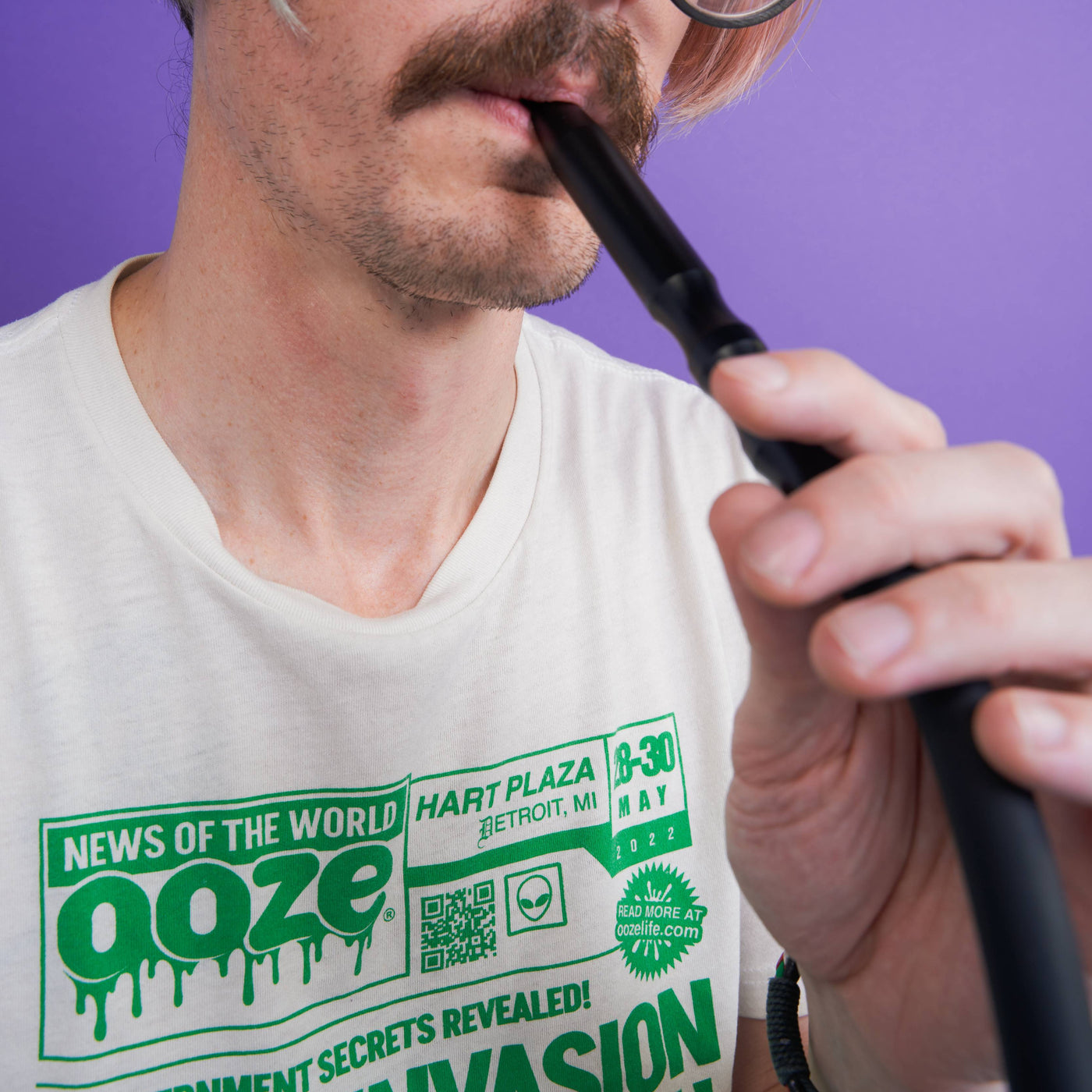 Taking a dab from a Ripley dab rig hookah hose