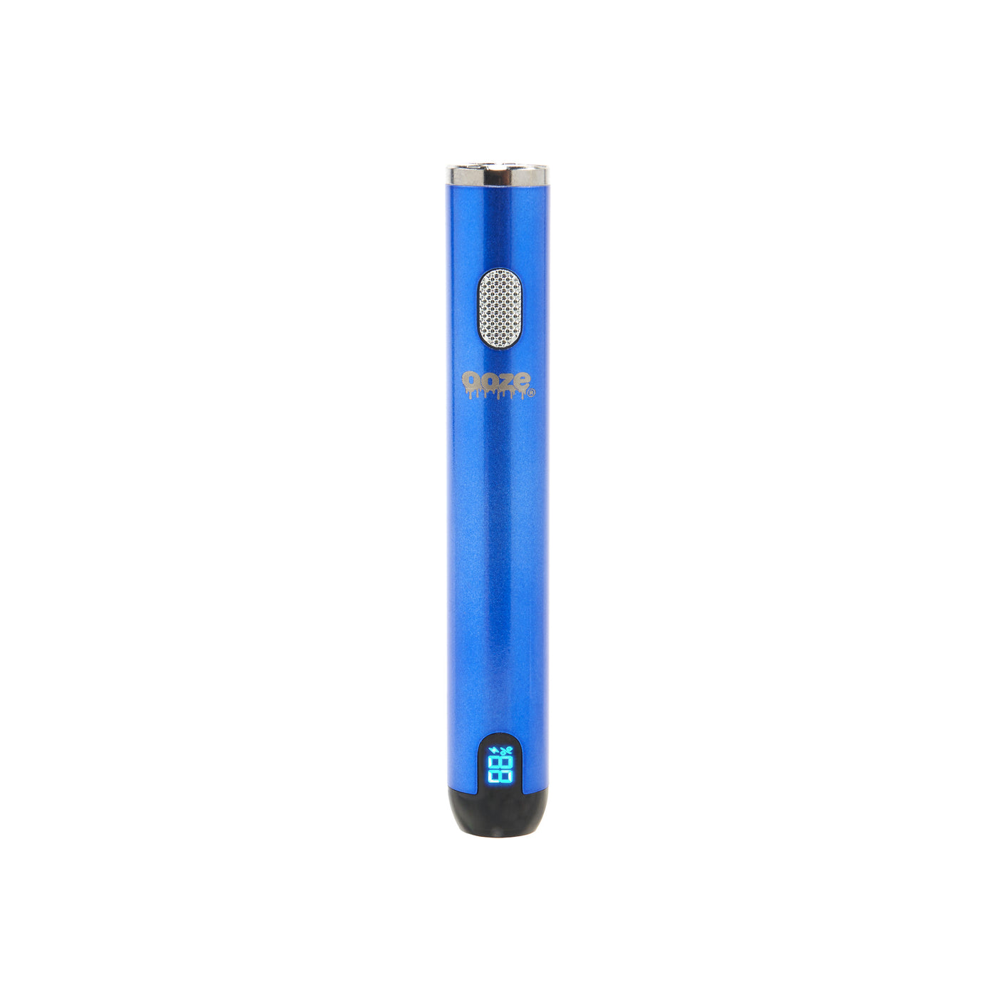 front view showing battery percentage for blue smart vape battery