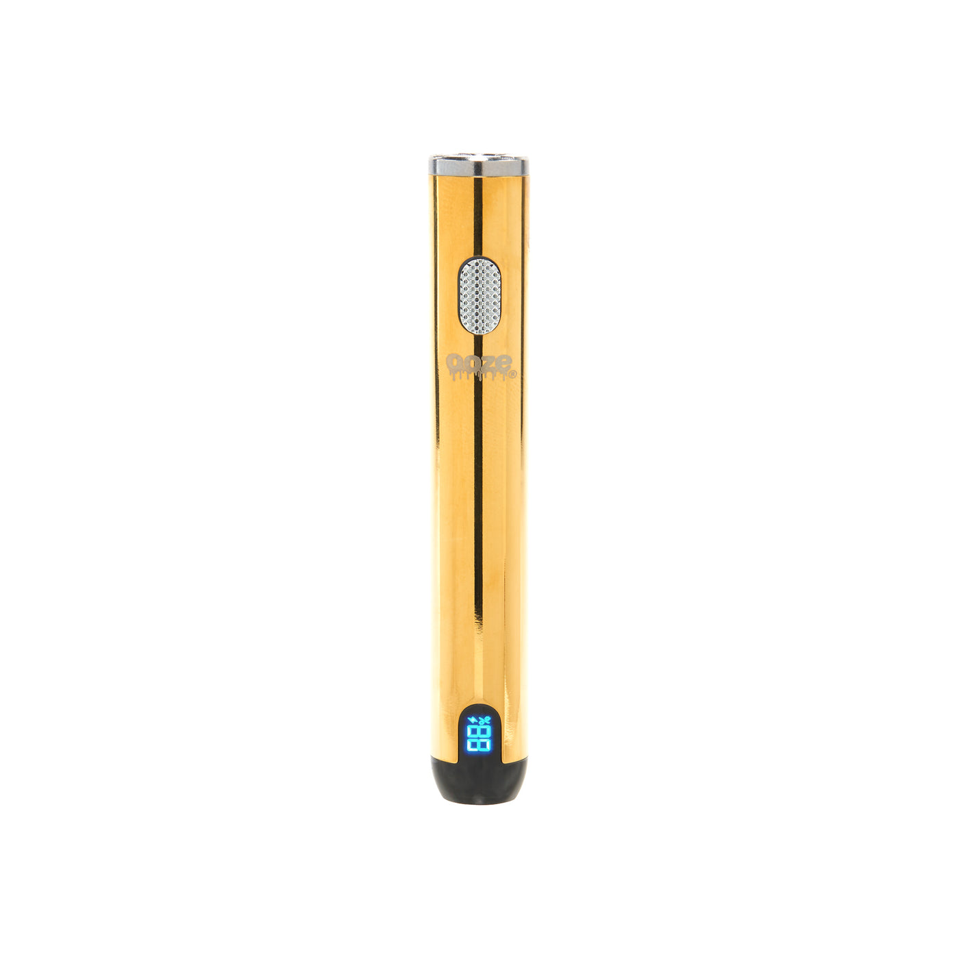 front view showing battery percentage for gold smart vape battery