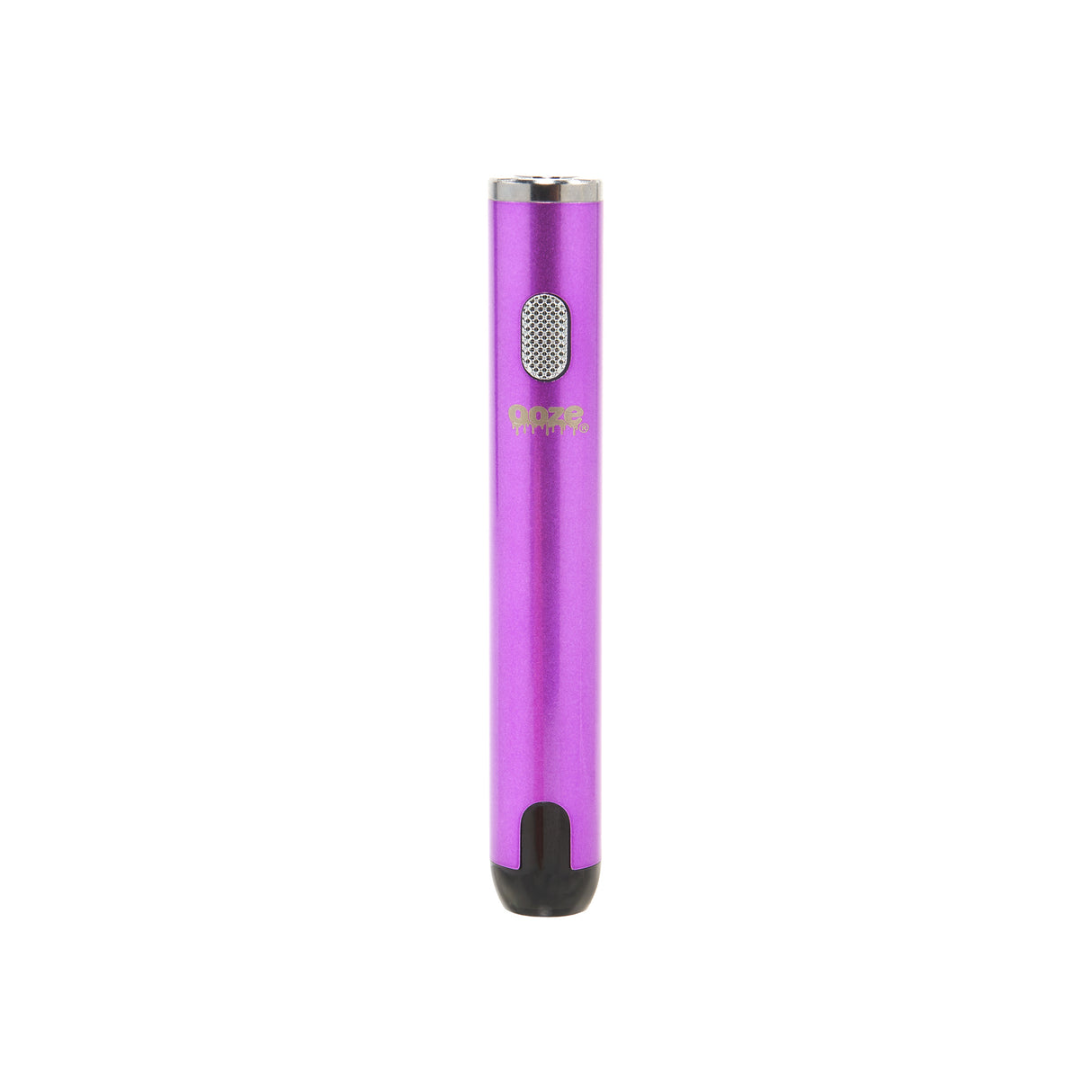front view of purple smart vape battery with LED screen
