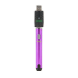 front view of purple smart vape battery with USB charger