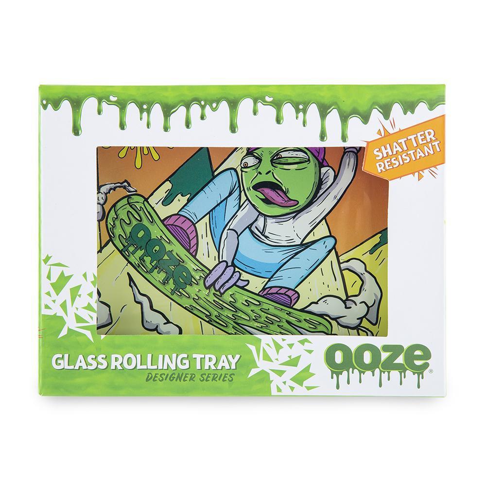 Ooze Rolling Tray - Shatter Resistant Glass - Slime Carver