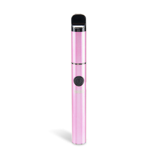 The Ice Pink Ooze Signal wax pen is shown standing upright against a white background.