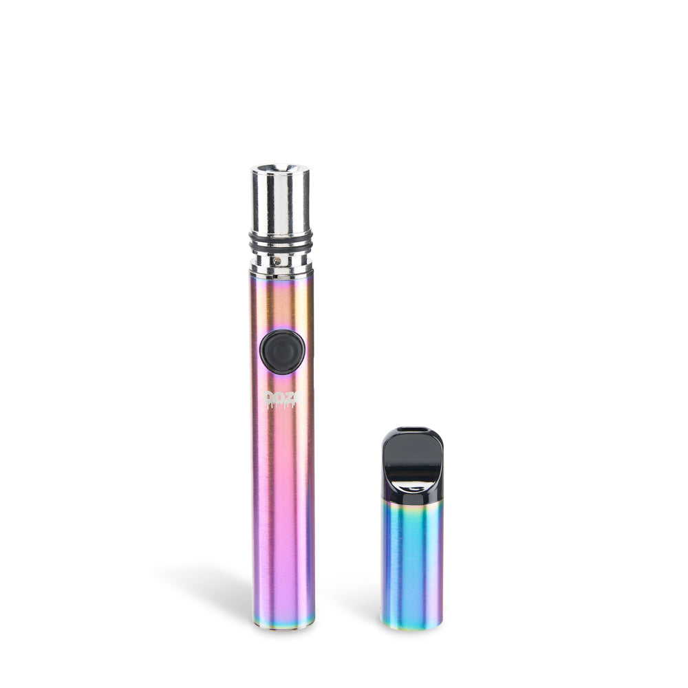 The Rainbow Ooze Signal is standing upright with the mouthpiece sitting next to the base against a white background.