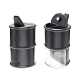 front view and back view of two black Electro Barrel electric dab rigs