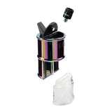 view of rainbow Electro Barrel electric dab rig parts removed and showcased from top to bottom
