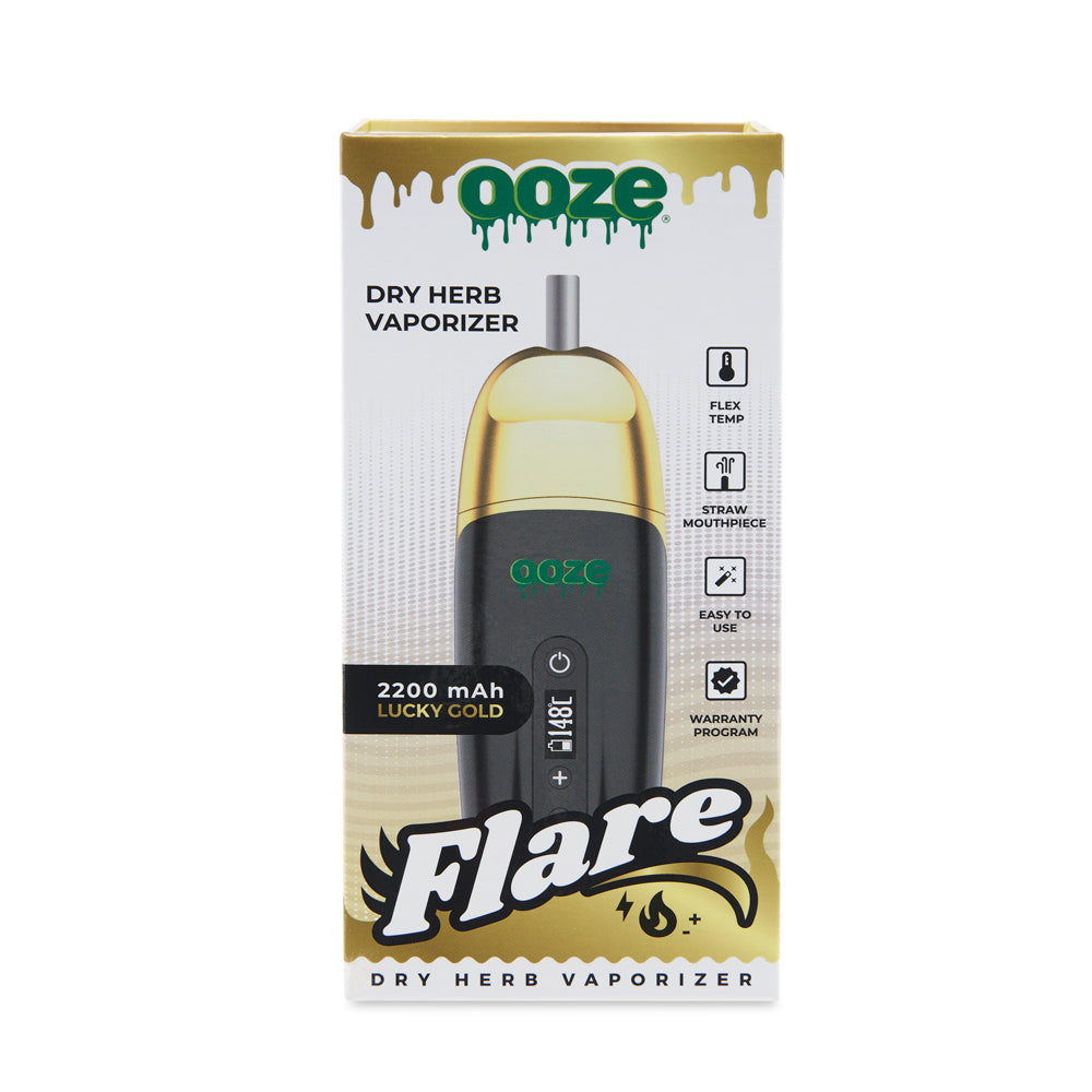 Front view of Gold Flare flower vape product box
