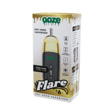 Angled left view of Gold Flare flower vape product box