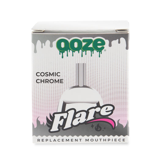 The packaging for the replacement mouthpiece for the chrome Ooze Flare.