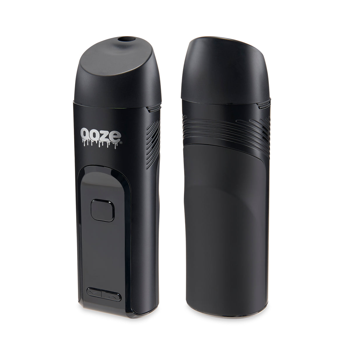 Angled side and back view of Black Verge cannabis vape
