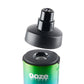 The water pipe adapter cap hovers above the rainbow Ooze Verge dry herb vaporizer.
