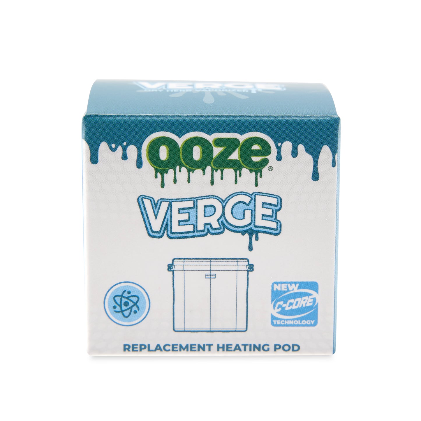The front of the Ooze Verge replacement heating pod.