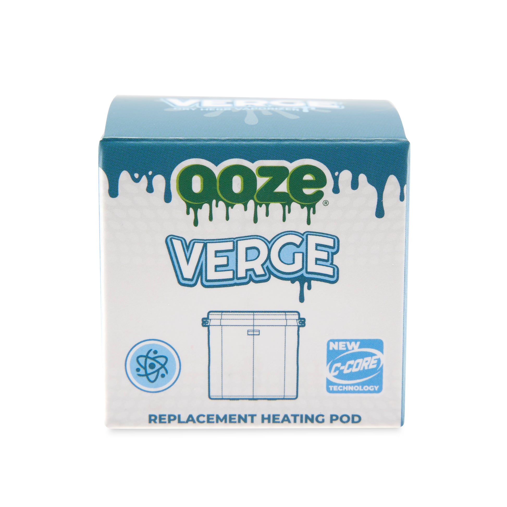 The front of the Ooze Verge replacement heating pod.