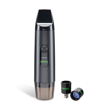 Front view of Black Booster extract vape with attachments
