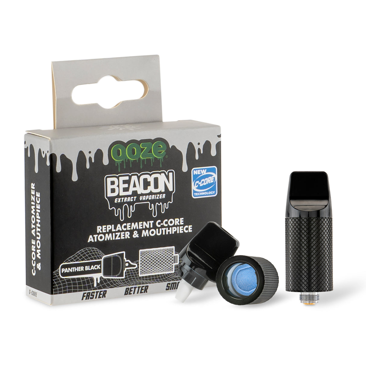 Beacon Onyx Atomizer & Mouthpiece Replacement 2-Pack - Panther Black