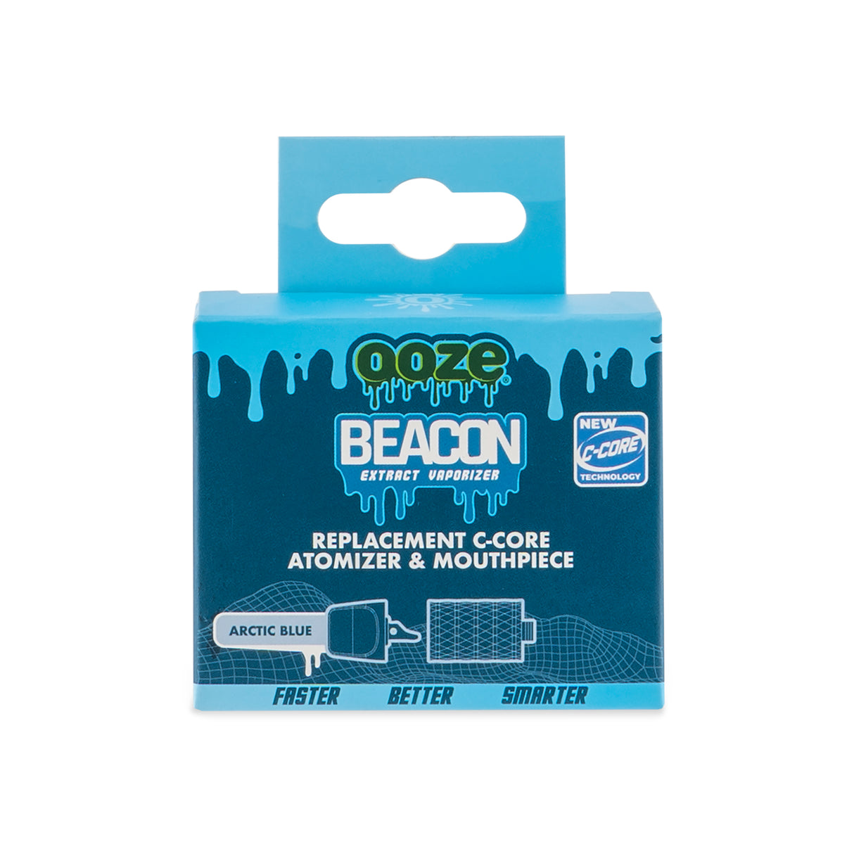 Ooze Beacon Onyx Atomizer & Mouthpiece Replacement Pack - Arctic Blue