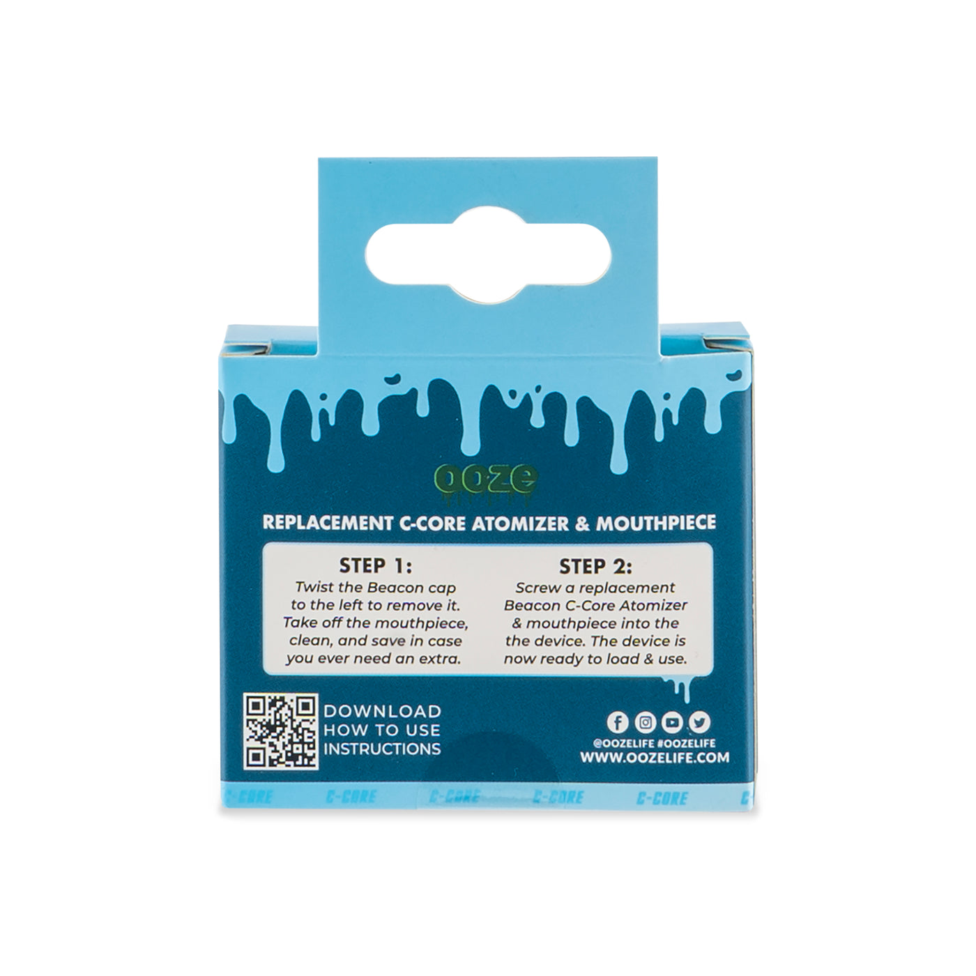 Beacon Onyx Atomizer & Mouthpiece Replacement 2-Pack - Arctic Blue