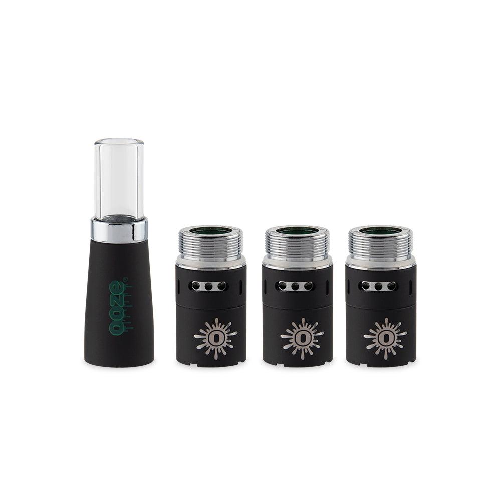 Ooze Fusion Vaporizer Replacement Atomizer 3-Pack + Mouthpiece - Panther Black