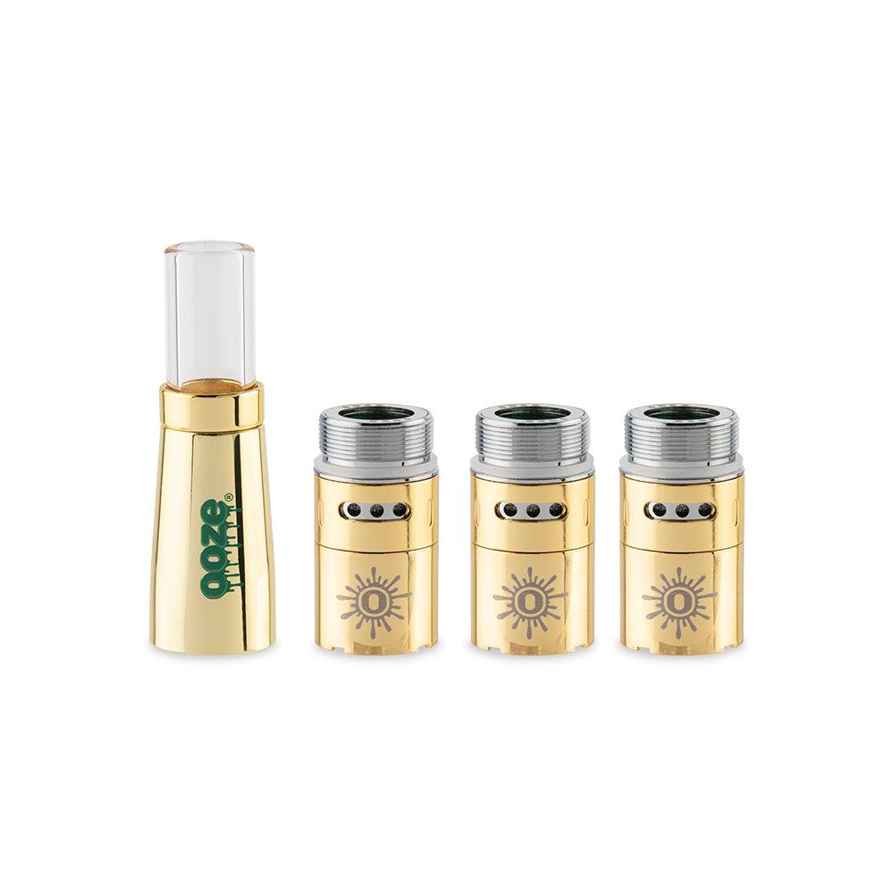 Ooze Fusion Vaporizer Replacement Atomizer 3-Pack + Mouthpiece - Lucky Gold