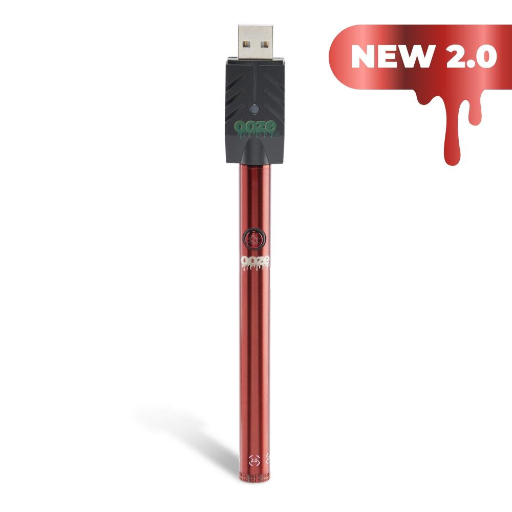 Ooze Twist Slim Pen 2.0 510 Thread Vaporizer Battery – Ruby Red