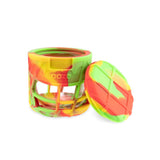 Ooze Prizm Rasta Silicone-Wrapped Glass Stash Jar