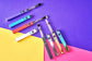 Ooze Sapphire Blue Quad 510 Thread 500 Mah Square Vape Pen Battery + Usb Charger