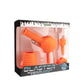 Ooze Blaster Silicone Glass 4-In-1 Hybrid Water Pipe And Nectar Collector - Orange Burst