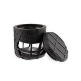 Ooze Prizm Black Silicone-Wrapped Glass Stash Jar