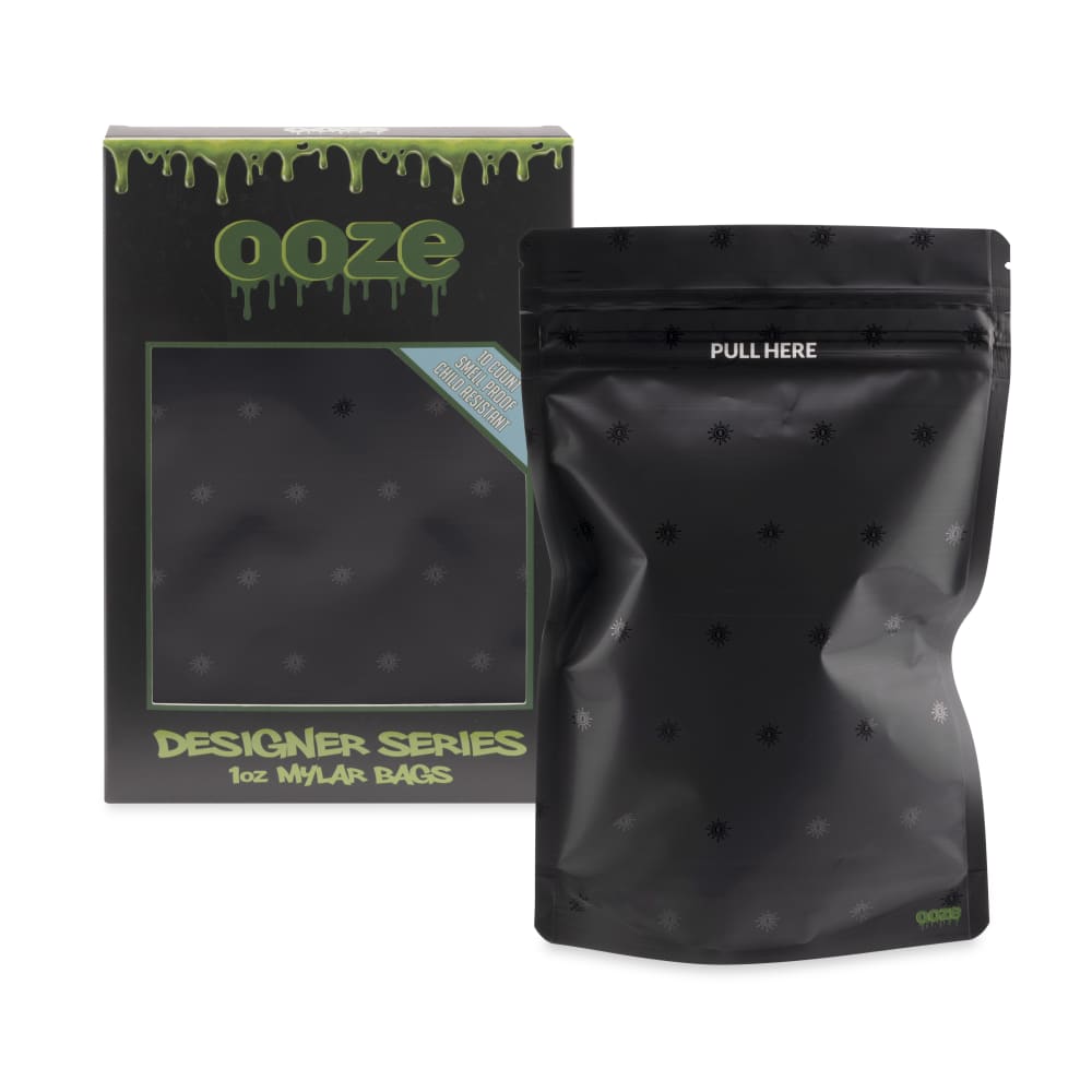 Ooze Designer Series 1 Ounce Mylar Bag 10-Pack Box - Logo