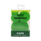 Ooze Resolution Silicone Res Cap 4-Pack For Travel And Cleaning - Green