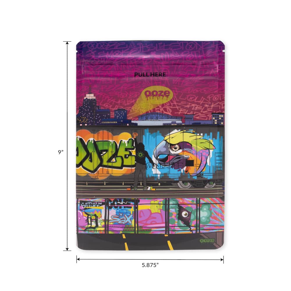 Ooze Designer Series 1 Ounce Mylar Bag 10-Count Box - Tag