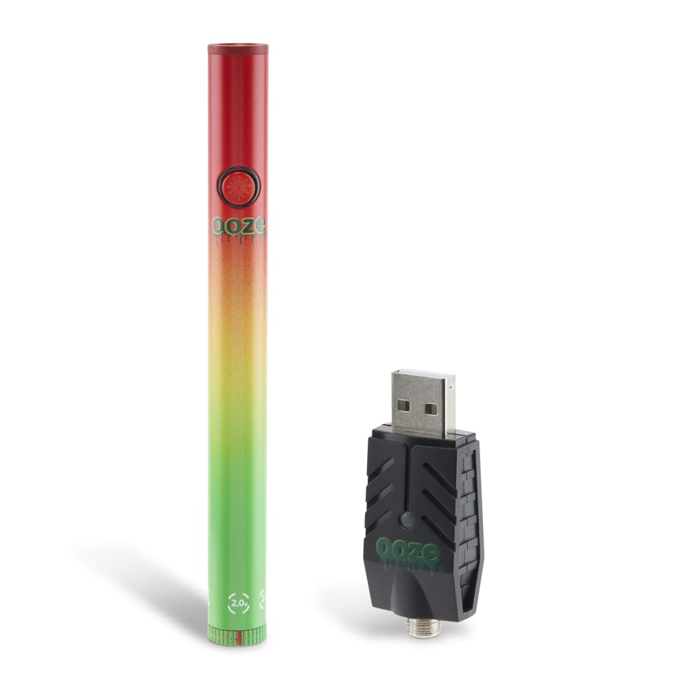 Ooze Twist Slim Pen 2.0 510 Thread Vaporizer Battery – Rasta