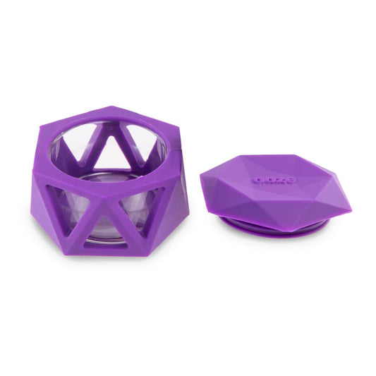 Geode Silicone & Glass Container - Ultra Purple