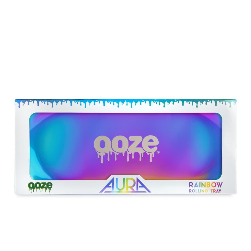 Ooze Rolling Tray - Metal - Aura Rainbow