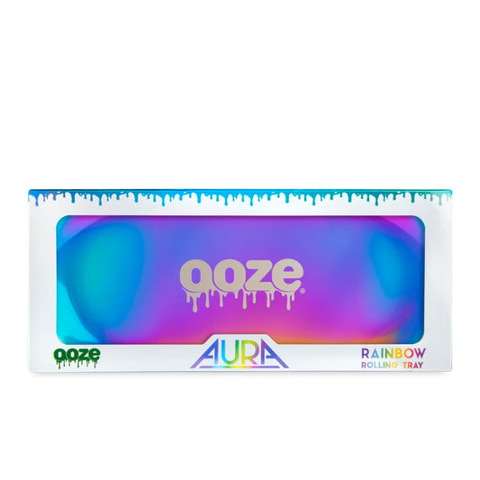 Ooze Rolling Tray - Metal - Aura Rainbow