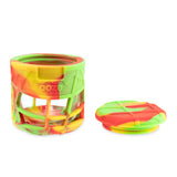 Ooze Prizm Rasta Silicone-Wrapped Glass Stash Jar