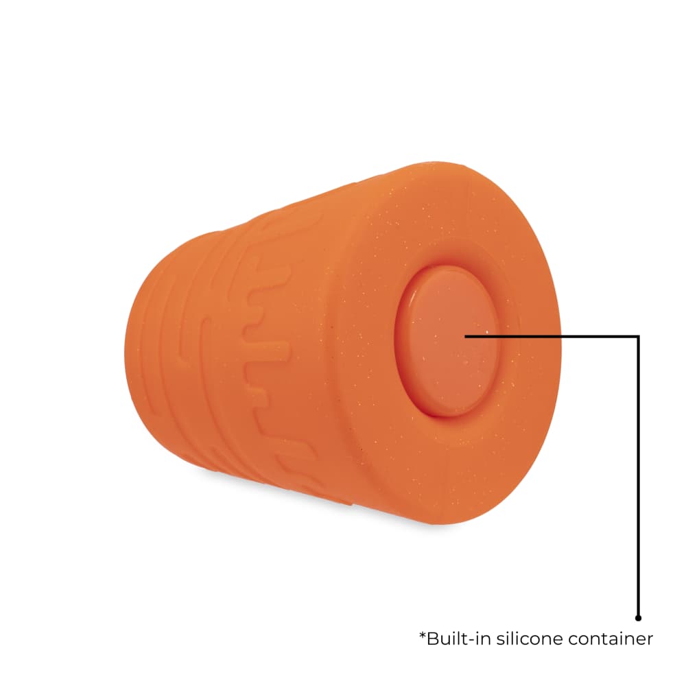 Ooze Blaster Silicone Glass 4-In-1 Hybrid Water Pipe And Nectar Collector - Orange Burst