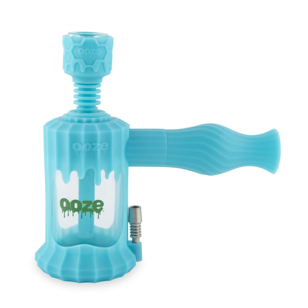 Ooze Clobb Silicone Water Pipe, Dab Rig & Nectar Collector - Aqua Teal