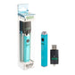 Ooze Arctic Blue Quad 510 Thead 500 Mah Square Vape Pen Battery + Usb Charger