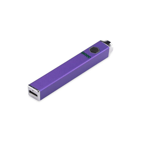 View of Quad Purple Square Vape lying on its back